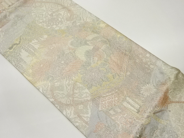 JAPANESE FUKURO OBI / SAGANISHIKI / WOVEN FLOWERS